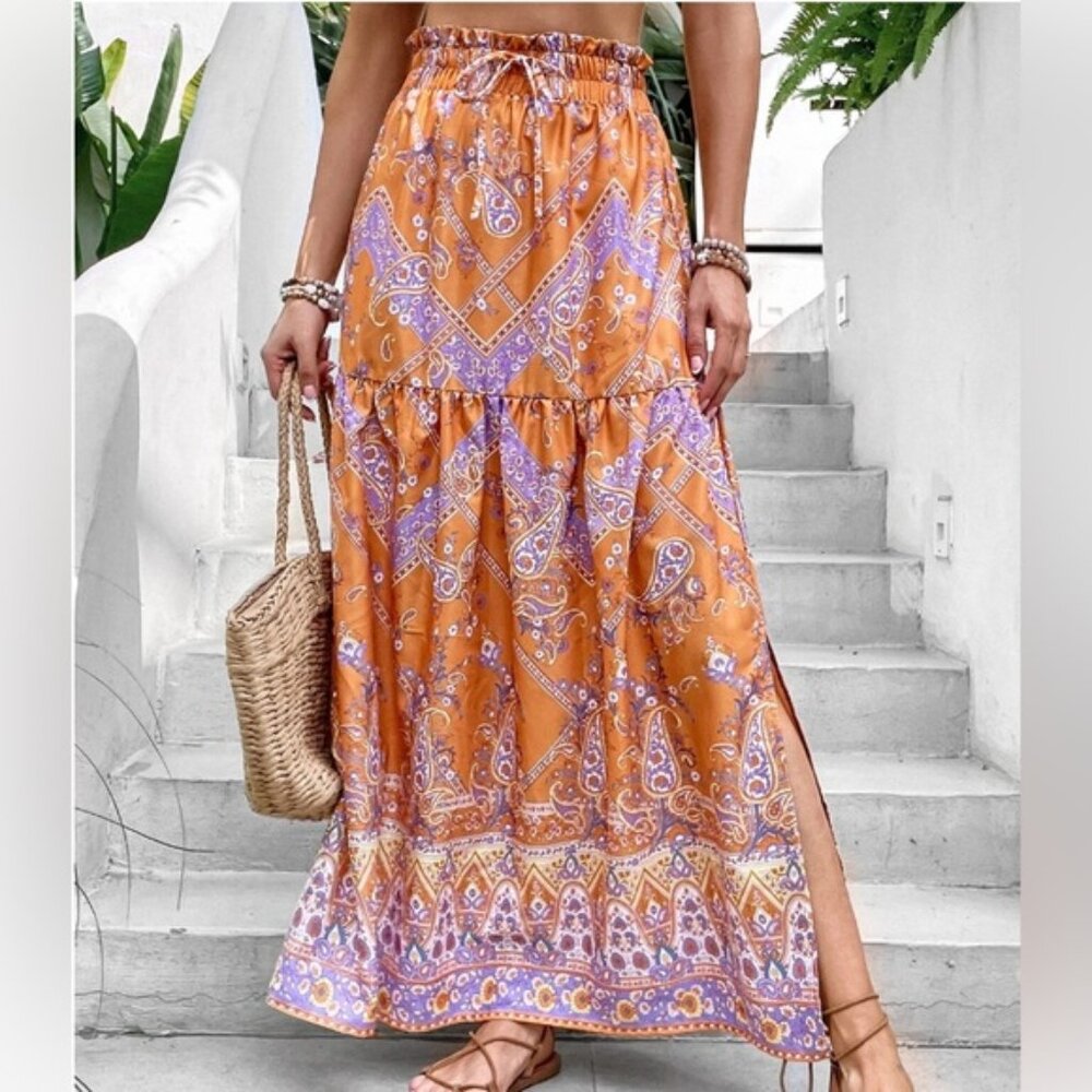 Burgundy Maxi Cami Dress With Pockets